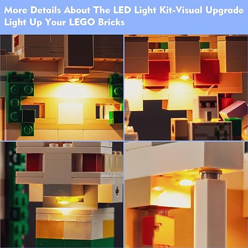Miniatura 3 de Kit de luces LED para Lego The Iron Golem Fortress 21250, 2023, juego de iluminación creativa, accesorios compatibles con Lego 21250 (solo luces,