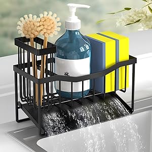 Fssvcd Maifan Sink Caddy Sponge Holder for Kitchen with Brus…