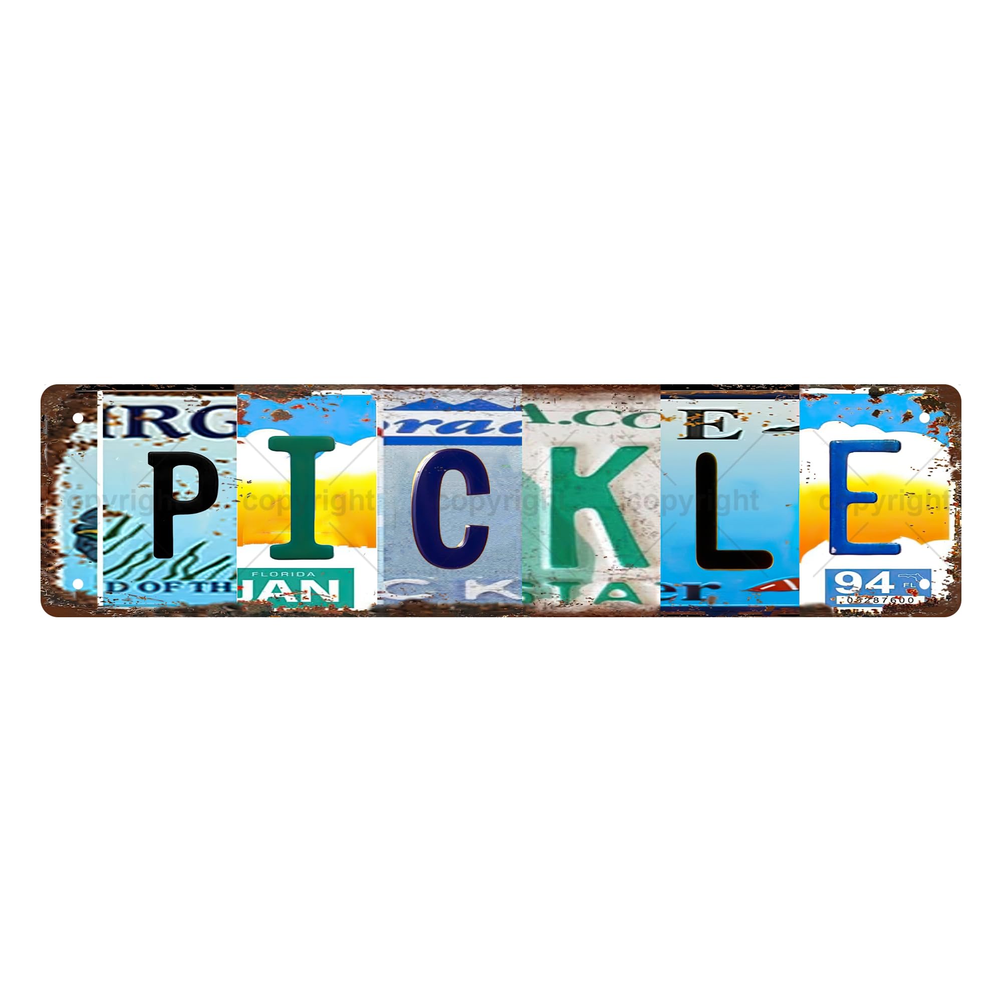 PICKLE PLANT Metal Tin Street Sign Bar Cafe Garage Cave Home Room Wall Bathroom Farmhouse Garden Porch Patio Decor, 16 x 4 Inch