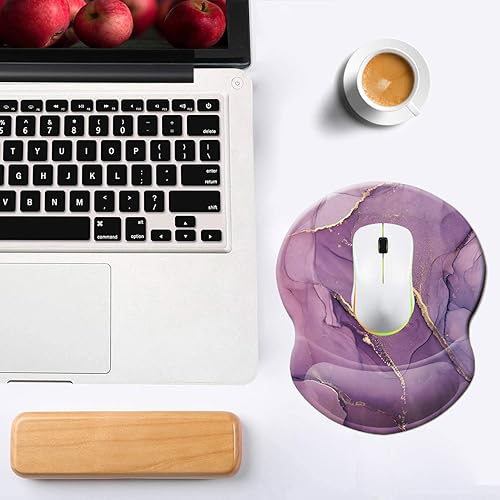 Miniatura 62 de Alfombrilla para mouse con soporte de muñeca, alfombrilla antideslizante para mouse para oficina, computadora, laptop y Mac, duradera, cómoda y 05