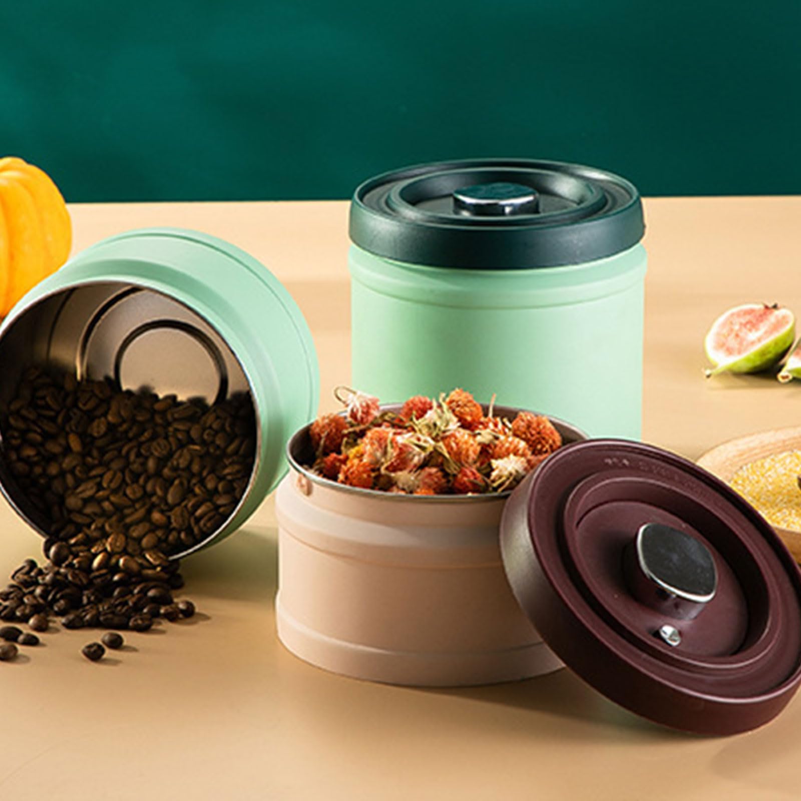 Contenitore ermetico per caffè in acciaio inox 304, contenitore ermetico, barattolo sottovuoto per alimenti e cucina