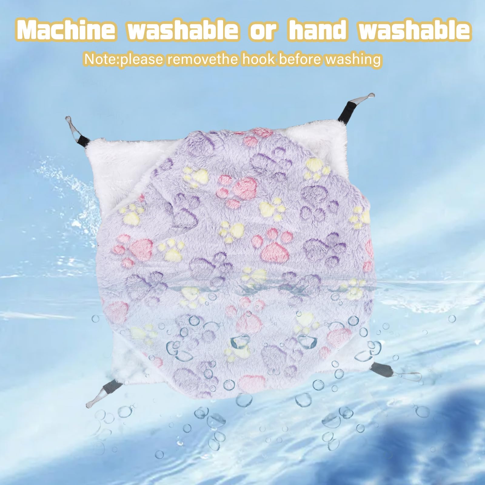 Lot de 4 hamacs pour cochons d'Inde : hamac double couche pour rats et cochons d'Inde Accessoires suspendus pour furets rats cochon d'Inde perroquet Hamster