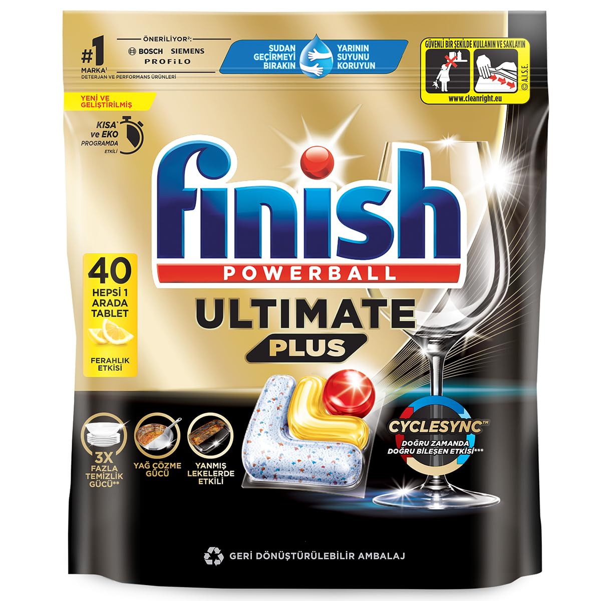Finish Ultimate Plus Limon 40'lı