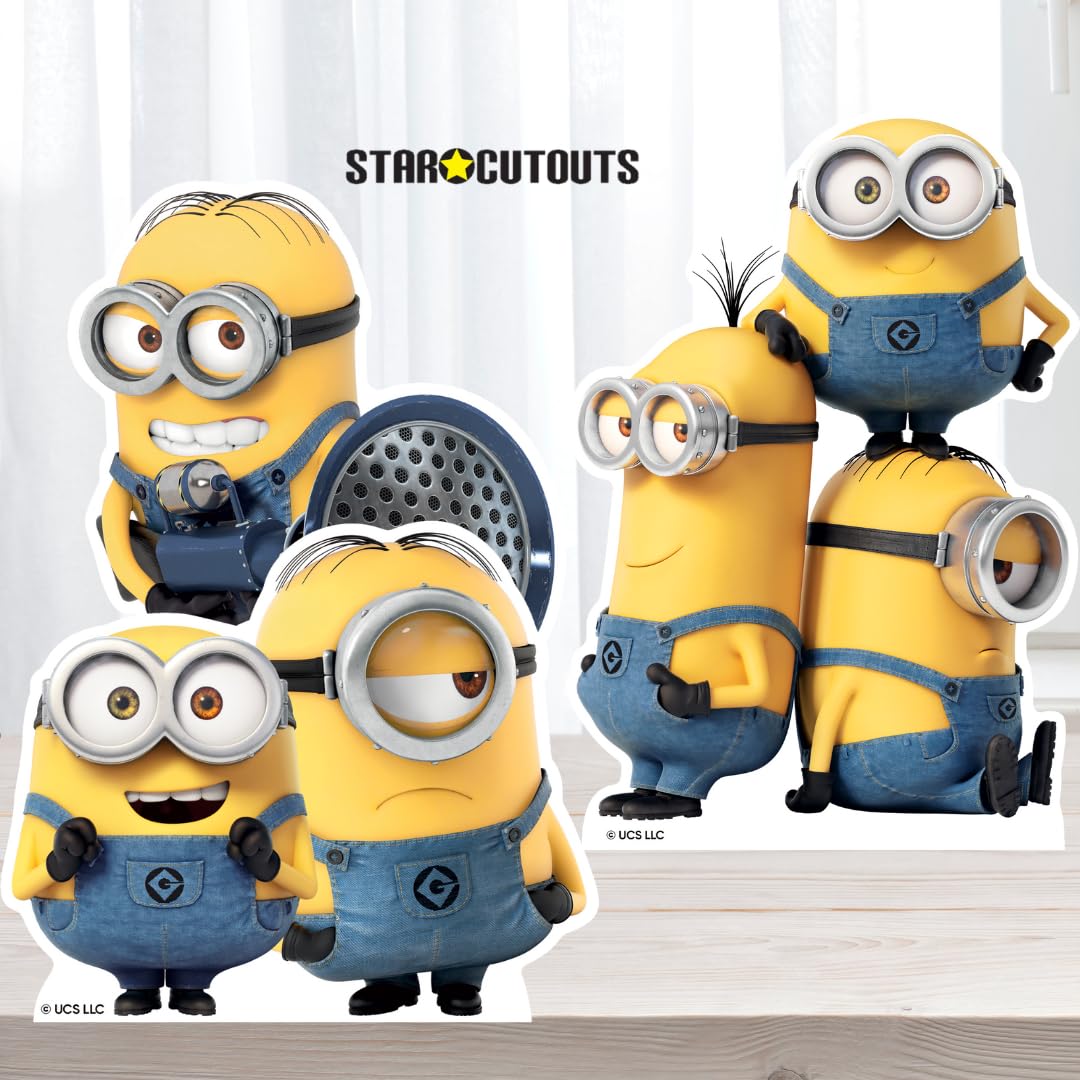Star Cutouts SC4729 Minions - Tres pequeños Recortes de cartón para Estante Superior, Altura 27 cm