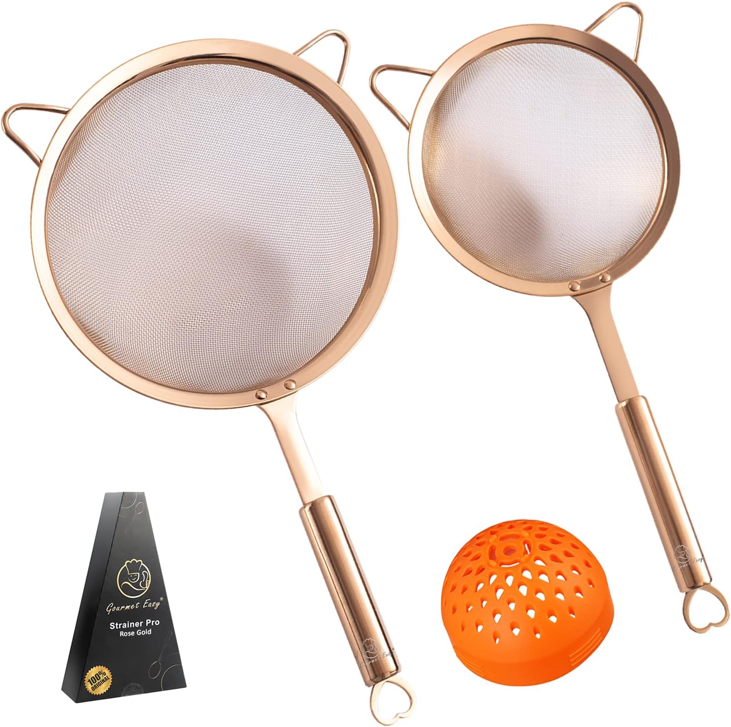 Stainless Steel Strainer Set 1 Large Pasta Strainer + 1