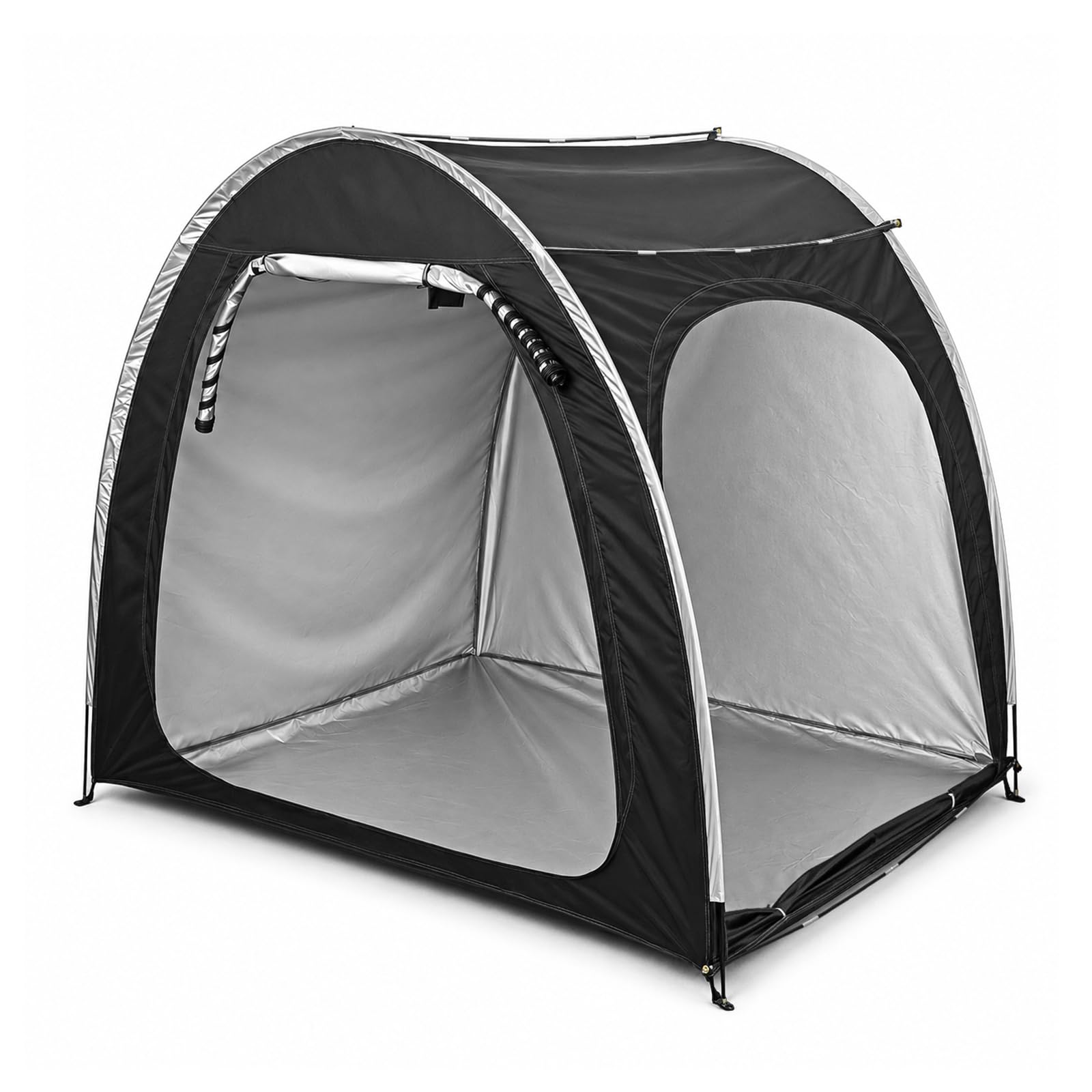 BREEZENEST Portable Storage Tent for Bicycles, Motorcycles & Garden Equipment Shelter for Lawn Mowers, Outdoor Storage Shed (Black)