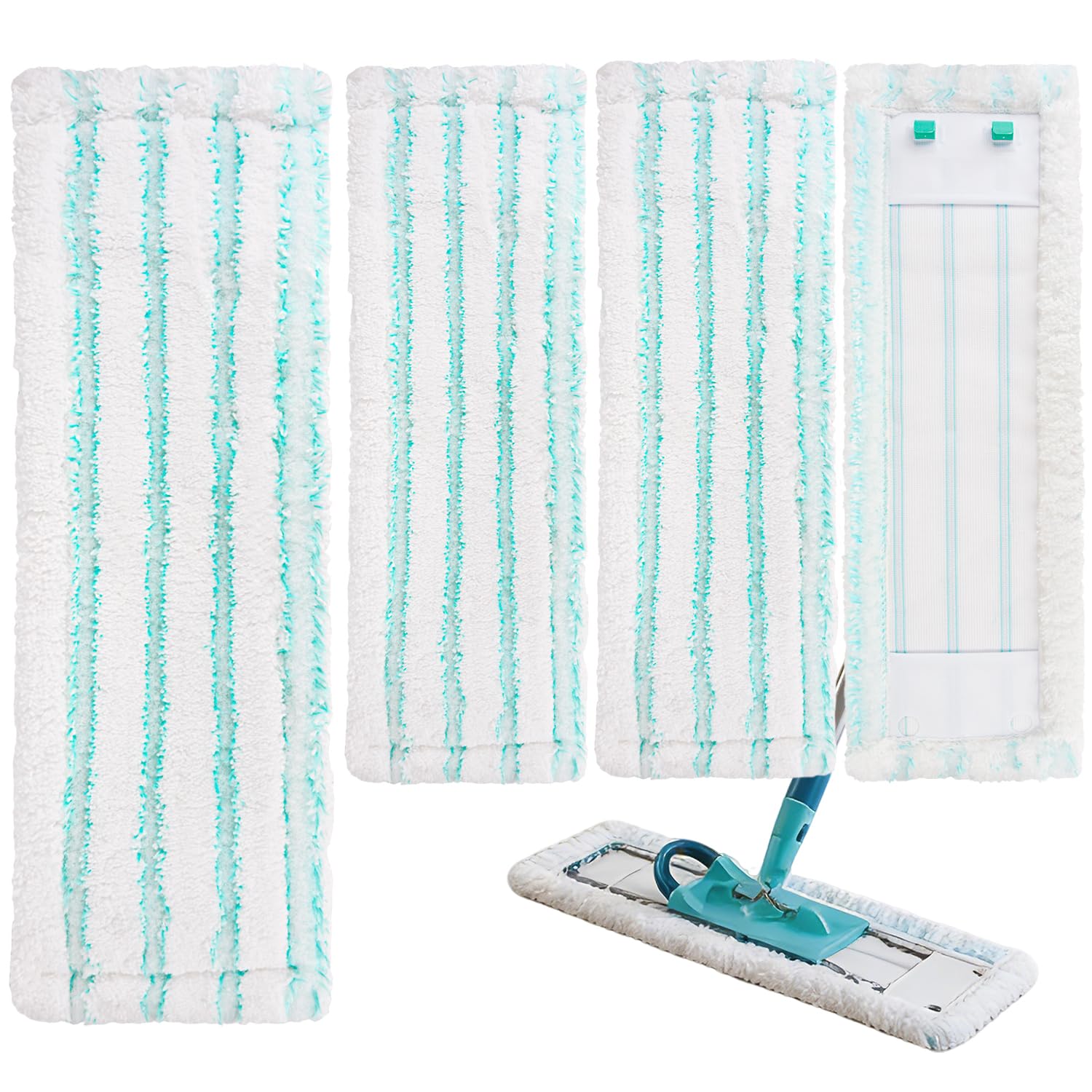 4 sztuki wymiennych nakładek do mopa dla Leifheit Profi XL Cotton Plus/Profi XL Micro Duo. Nakładki z mikrofibry do wszystkich typów podłóg, grubie o dużej chłonności wody.