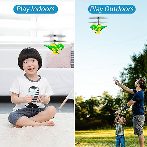Miniatura 2 de YongnKids Juguetes de dinosaurio para niños de 5 a 7 años, regalos de cumpleaños de Navidad, dinosaurios voladores, drones de juguete para niños,