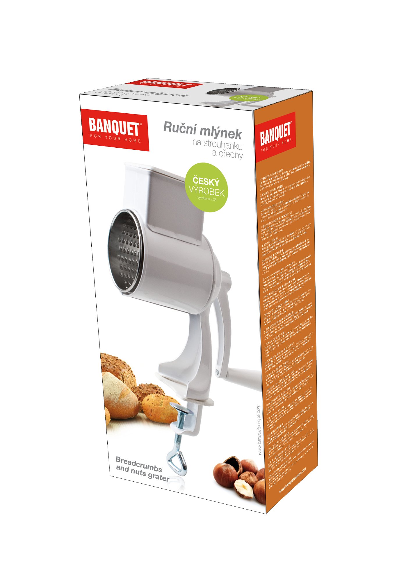 Banquet A03856 Manual Bread Grinder, Stainless Steel