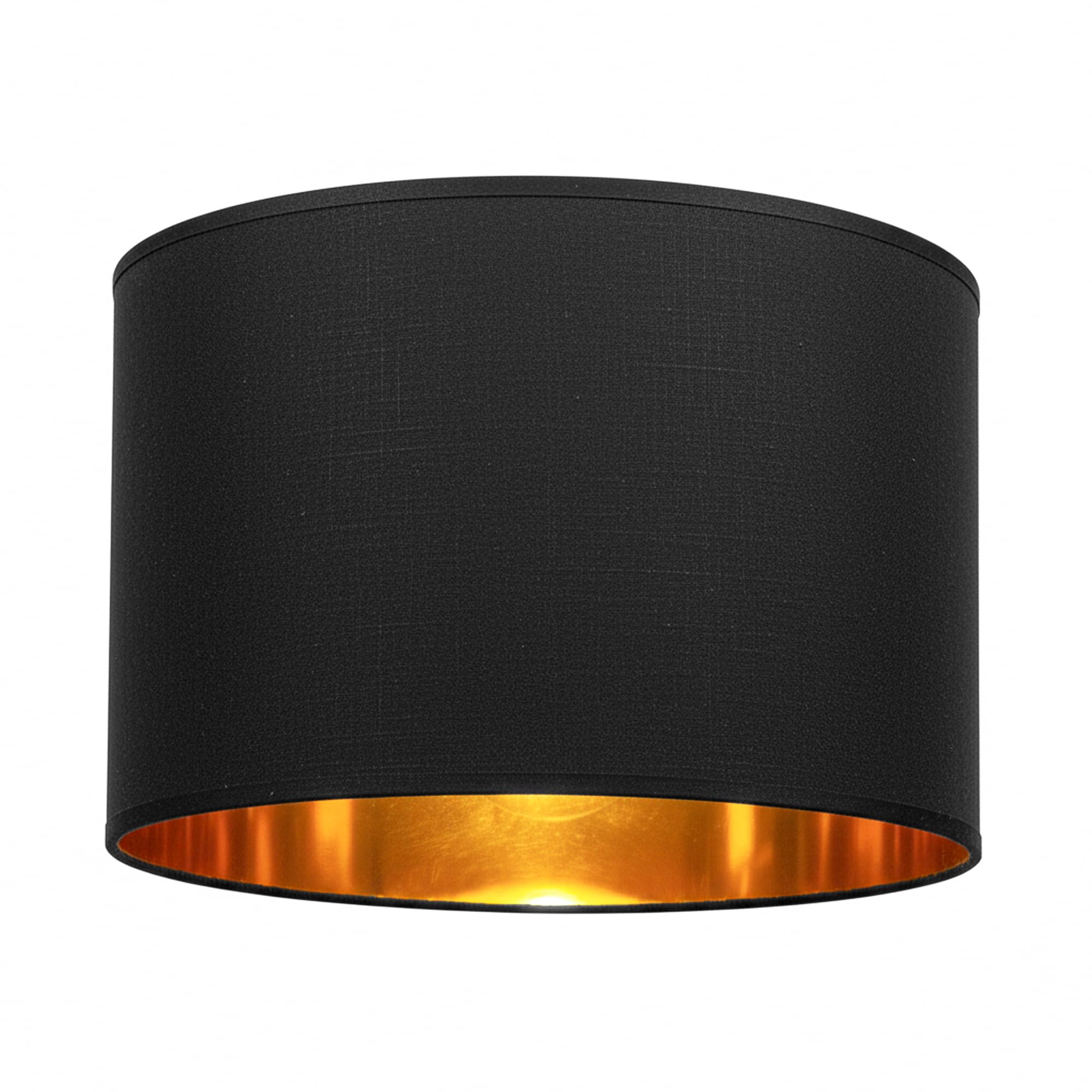 Giggi Black Fabric Lamp Shades With Golden Inner, 8" Lampshades For Ceiling Lights, Table Lamps & Floor Lamps, Light Shade Ceiling For Living Room, Bedroom, Kitchen, Hallway, Home Décor (, 8")