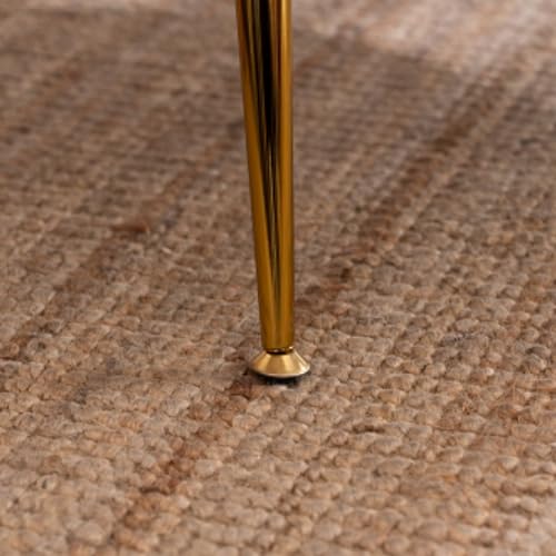 Miniatura 7 de Uneeruiqy Silla decorativa de terciopelo moderna con patas de metal, acogedora y suave, tapizada, para sala de estar, dormitorio (amarillo)