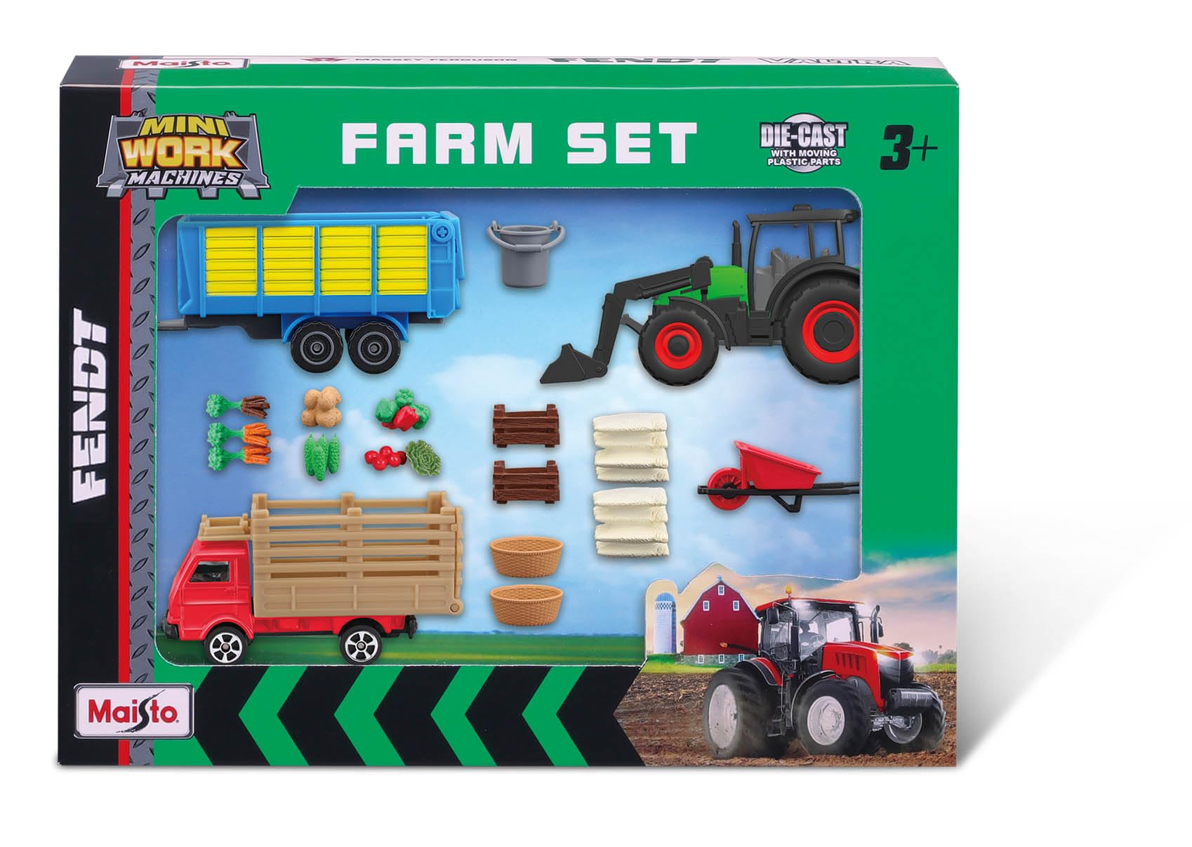 Maisto Mini Working Machines FARM SET NEW HOLLAND – Incredibly Detailed Die-Cast Replica Collectible Model