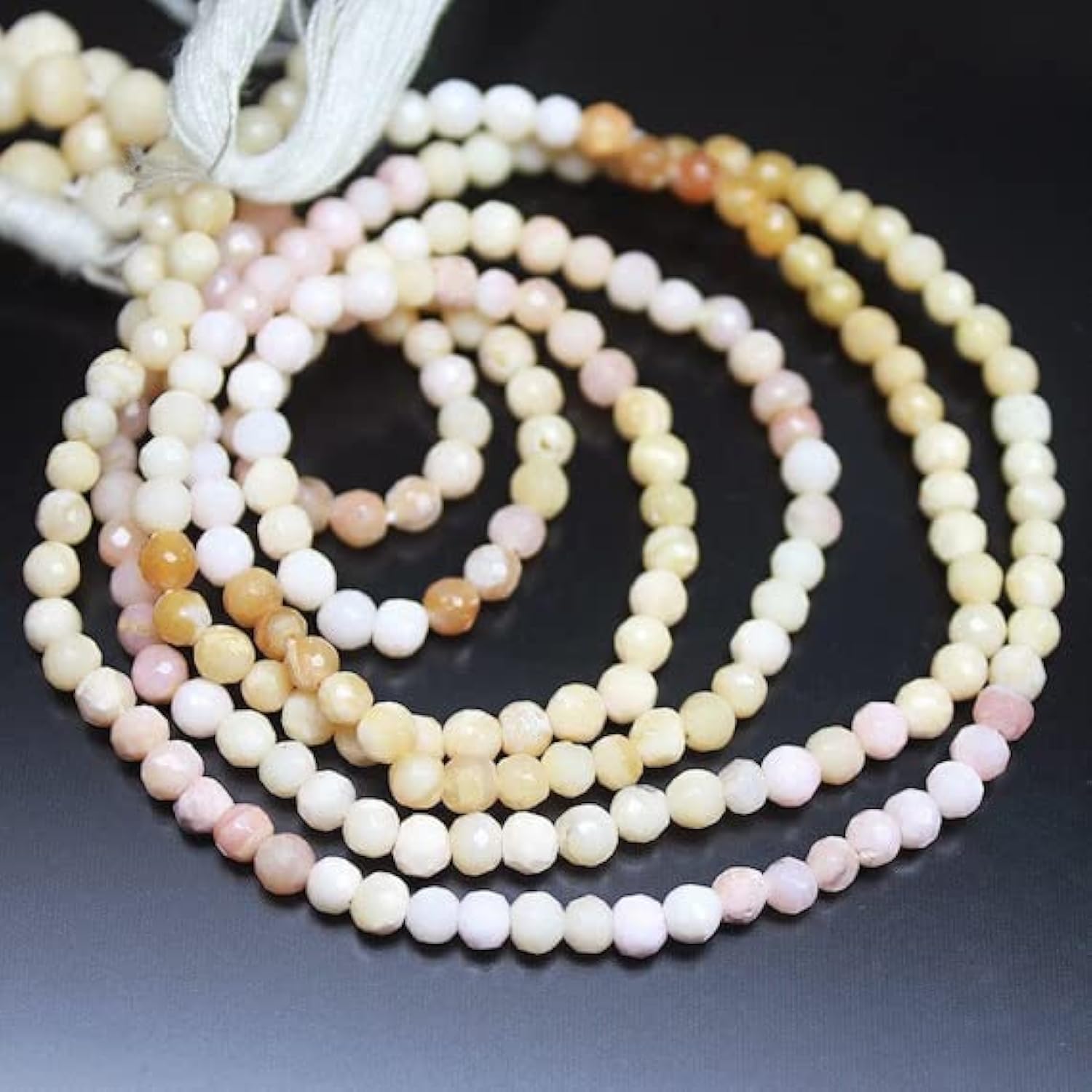 Opale rose du Pérou facettée de LKBEADS lot de perles haut de gamme pour joaillerie fine 3mm