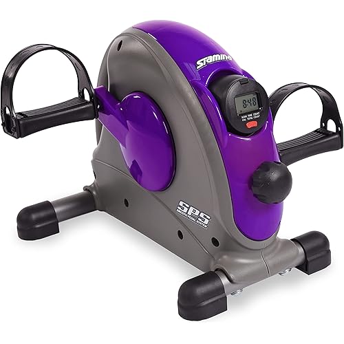 Stamina Mini Exercise Bike with Smooth Pedal System - Portable Pedal Exerciser - Cardio Equipment Fitness Bike - Stationary Bike for Home Workout