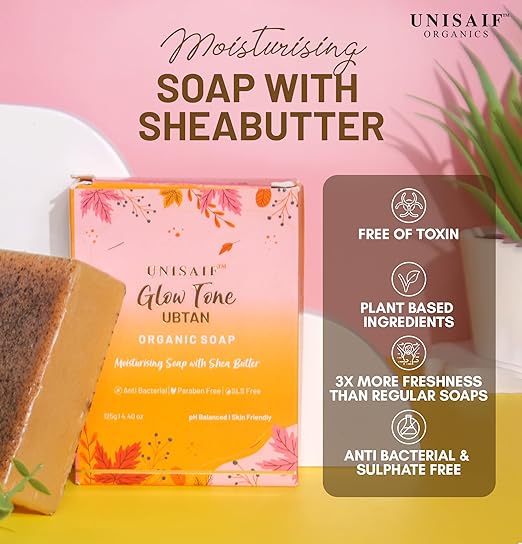 Unisaif Charcoal Organic Soap Bar
