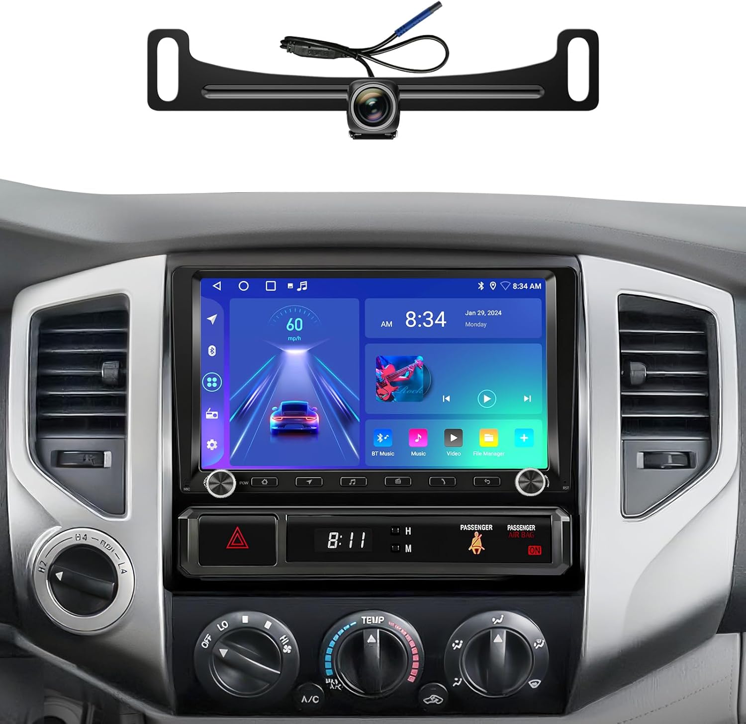 9" QLED Car Stereo for Toyota Tacoma 2005-2015 (Supports JBL & Standard) - 2GB+64GB Wireless CarPlay Android Auto Radio with Physical Knobs, 1080P Backup Camera, 5G WiFi, GPS Navigation