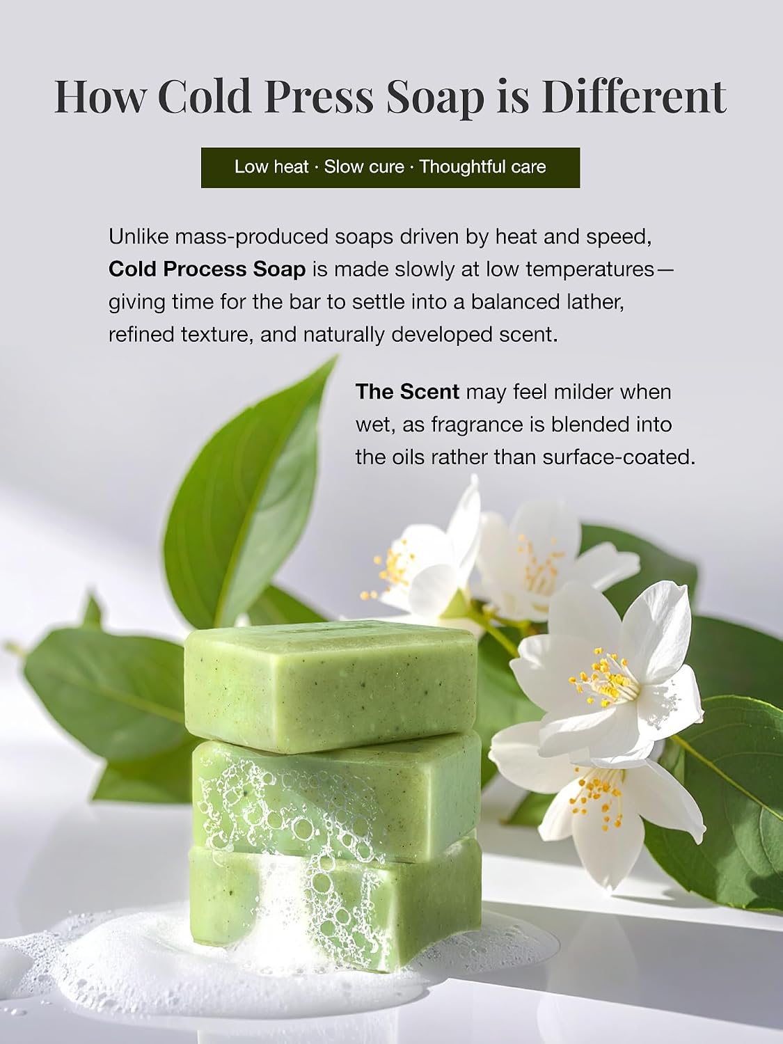 Body Scrub Bar Soap, 7 Oz (200g), Korean Exfoliating Body Wash Bar with Green Tea & Centella Extract, Subtle Fruity Citrus Scent, Deep Cleaning, Moisturizing & Refreshing, Sunrise Mist