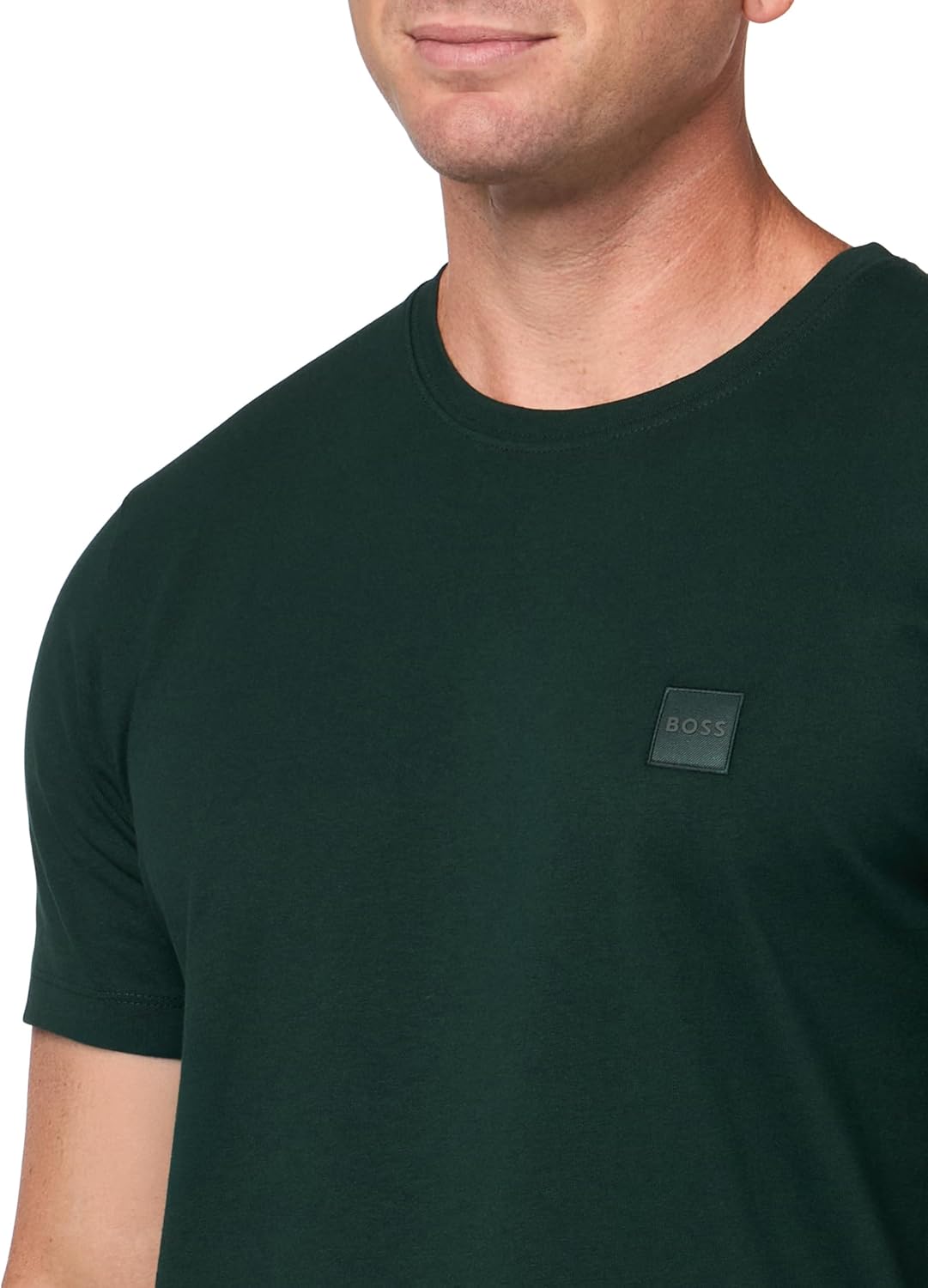 BOSS Men's Tonal Woven Patch Logo Jersey T-Shirt - Image 3