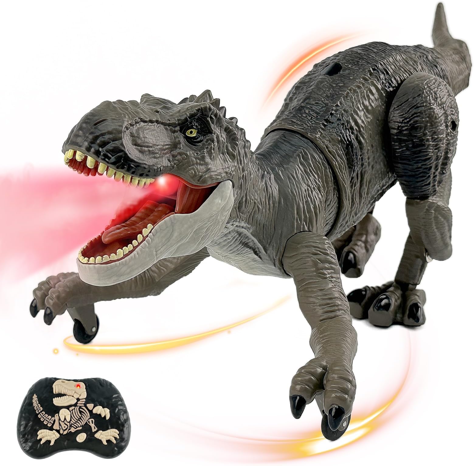 Remote Control Dinosaur for Boys 4-7,Robot Dinosaur Toys for Kids 5-7, rc Dinosaur with Realistic Legs & Spray Stream,t rex Toys for Kids 3 5 7 Year Old boy Birthday Gift