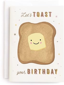 Minted | Greeting Card - Single with Envelope | BIRTHDAY | A Birthday Toast | Independent Artist-Designed with Quality Materials