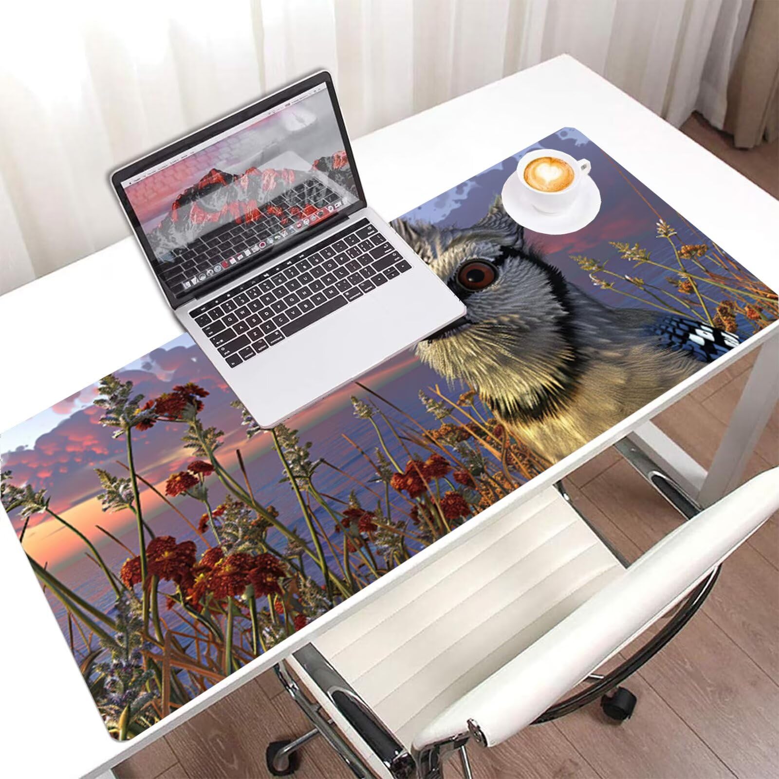 Podkładka pod mysz ze zwierzętami XXL 1200x600, pod ręką biurko podkładka pod mysz krajobrazową wodoodporna, mysz z antypoślizgową podstawą, pod ręką szyte krawędzie, akcesoria do gier, prezent H2-624