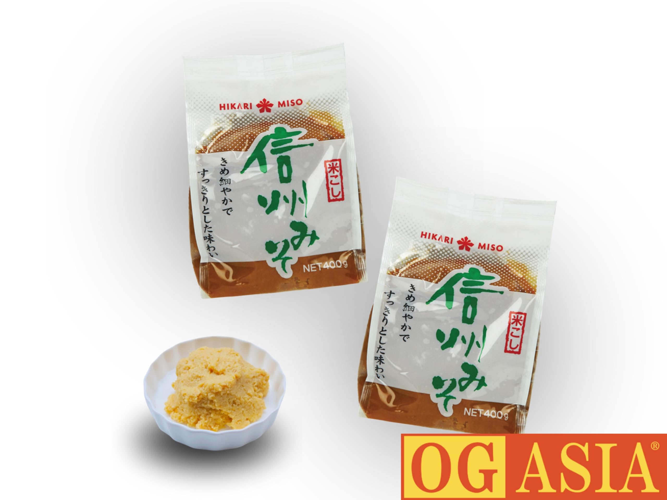 Hikari Miso Pasta do zupy, biała, dwupak, pasta Shiro Miso z Japonii, wegańska, OG ASIA – 2 x 400 g