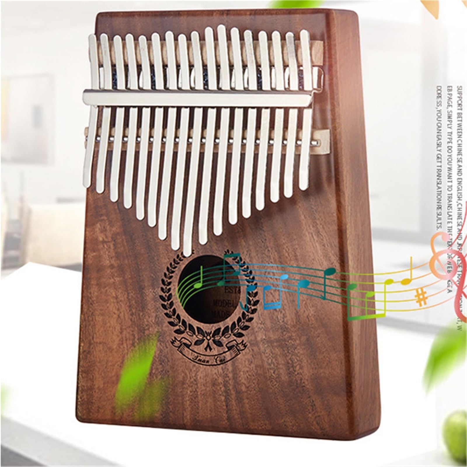 Strumento Per Principianti Kalimba Finger Piano In Legno Di Acacia Massiccio E 17 Note Mbira(Style 4)