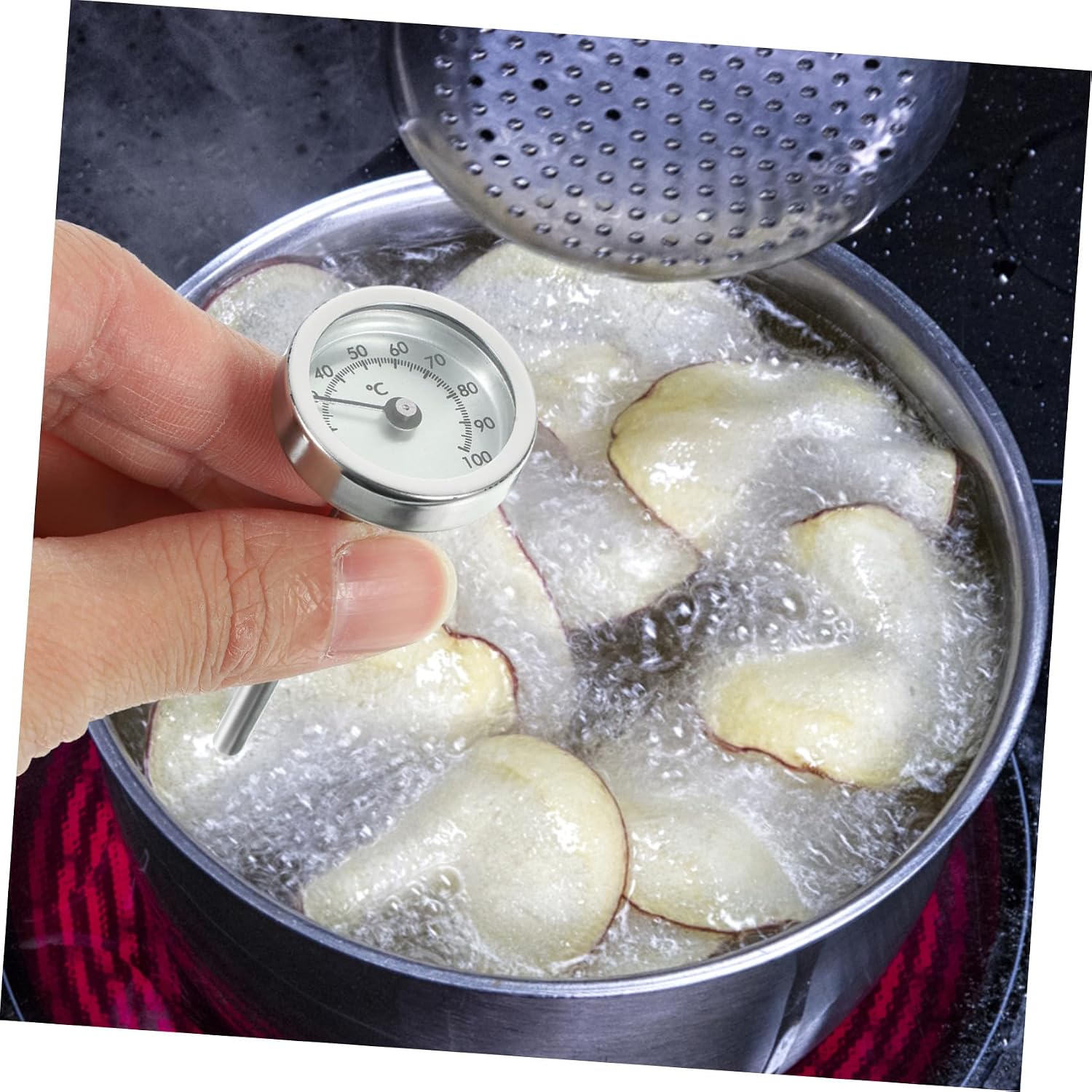 Instant Read Cooking Thermometer for Electric Kettle, Stainless Steel Food Thermometer with Wear and Break Resistance, Heat Resistant Kitchen Supply Tool