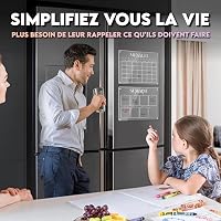 Set 2 Calendar Magnetic Transparent pentru Frigider SKYCROO - Planner Săptămânal și Lunar, Organizator Familial cu Suprafață Ștergibilă 2
