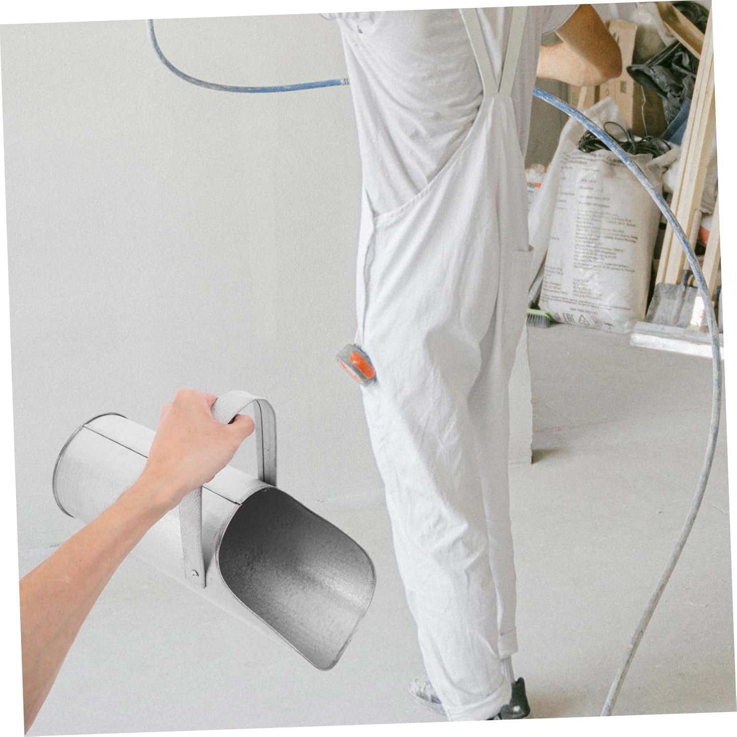 HOMSFOU Metal Filling Tool for Concrete Pouring Iron Sand Funnel Dispenser for Construction Sites Easy to Use Precision Engineering Laborsaving Design Versatile for Various Materials