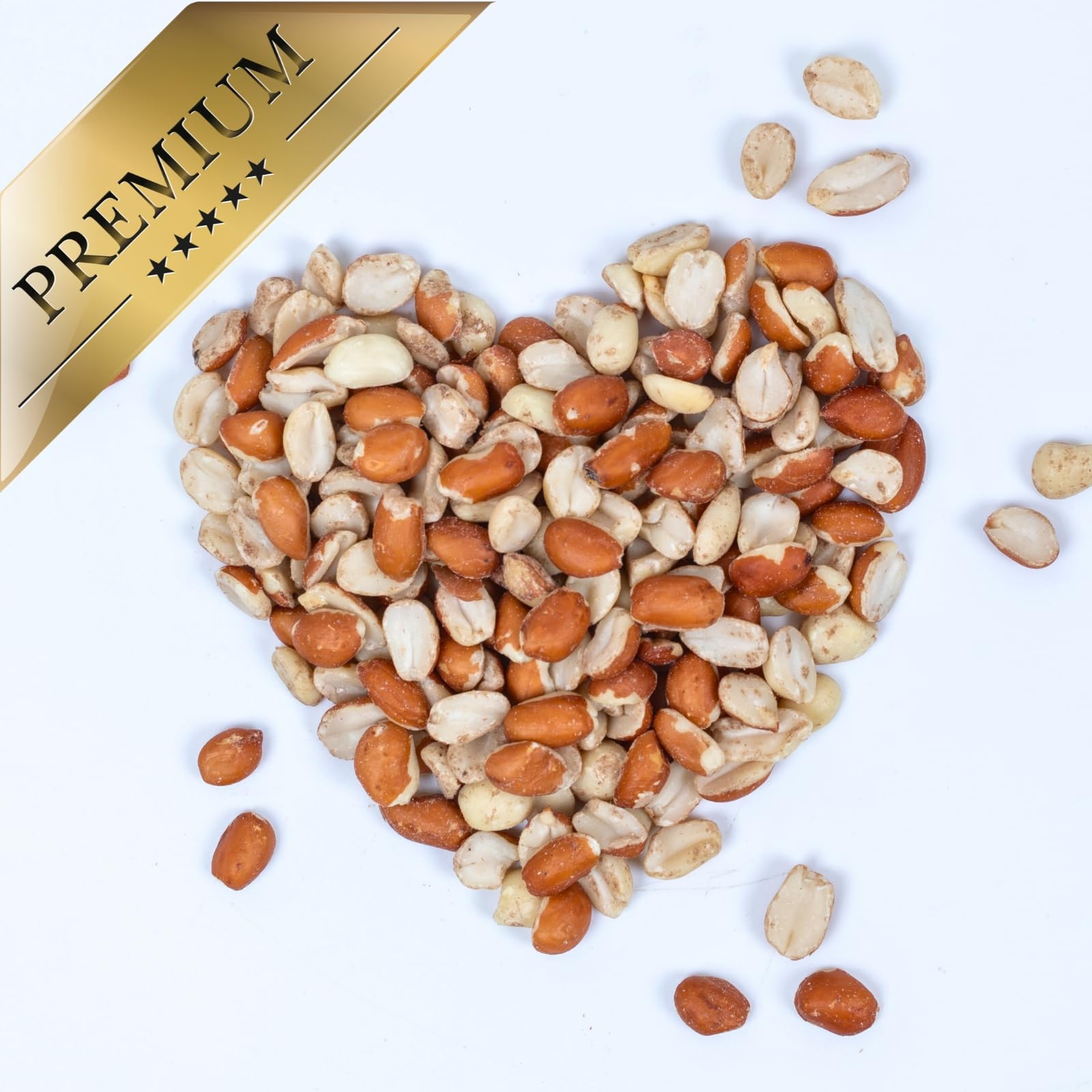 Graines de cacahuètes Splits mélangées blanchies & avec Peau 25 kg Nourriture pour Oiseaux Sauvages