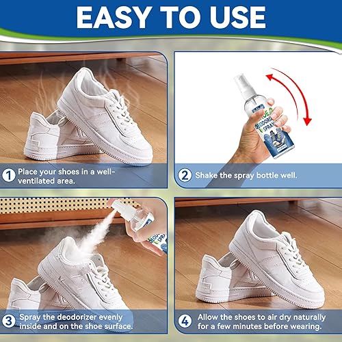 Miniatura 8 de Spray desodorante para zapatos, desodorante natural para hombres y mujeres, eliminador de olores extra fuerte para pies, zapatos y bolsas de
