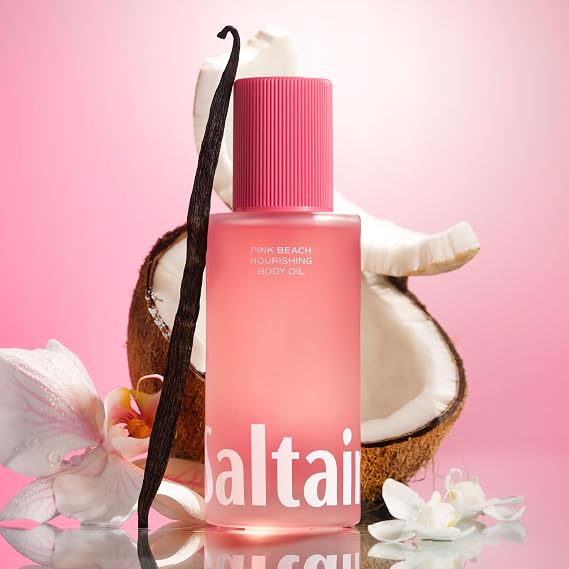 Saltair Serum Deodorant and Body Oil Bundle Aluminum-Free AHA Deodorant 2 Pack (2 x 1.7oz) and Hydrating Pink Beach Body Oil (4oz) Skincare Essentials for Daily Use
