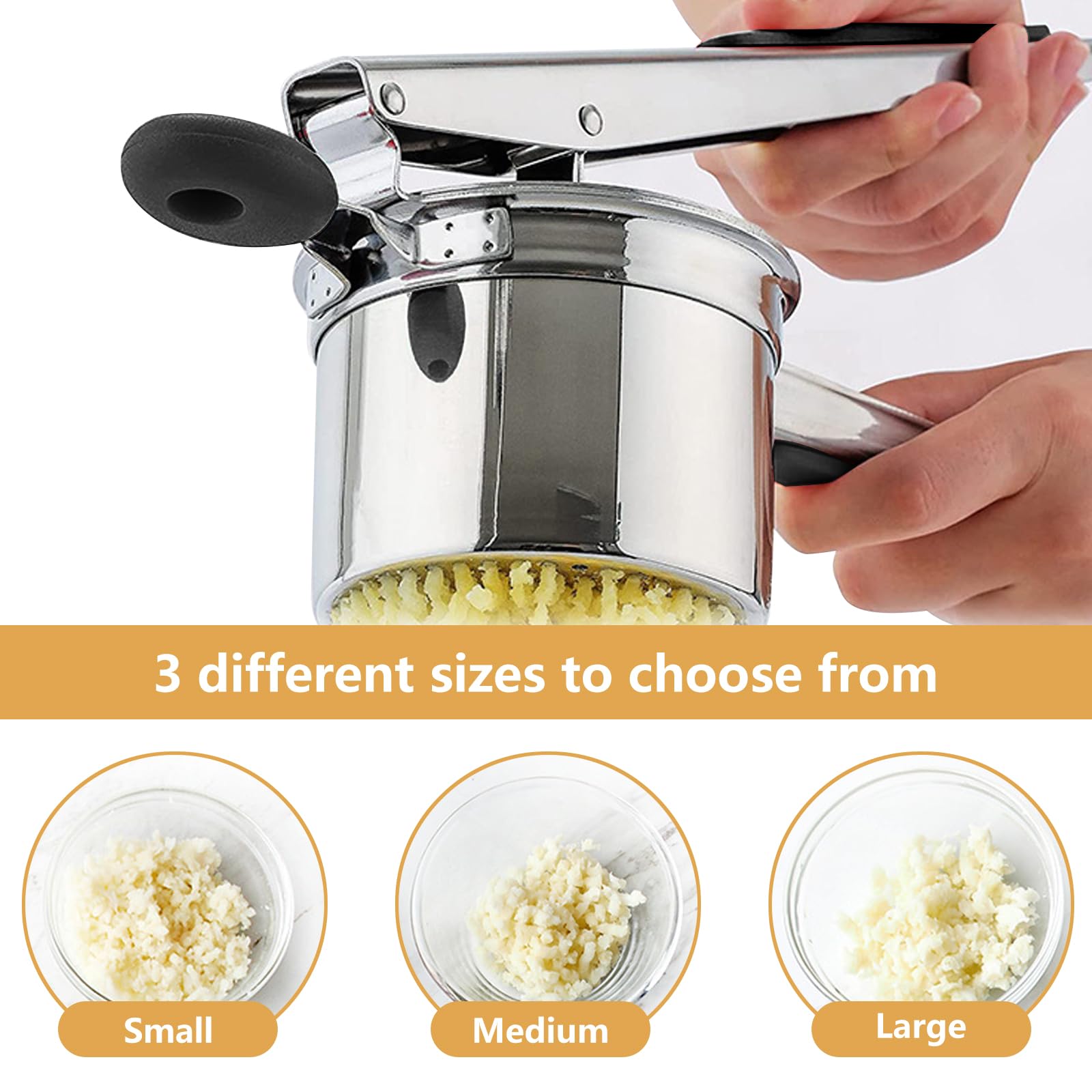 Schiacciapatate In Acciaio Inox Pieghevole - Per Purè, Marmellate, Succhi - Facile Da Pulire E Riporre - Foto 8