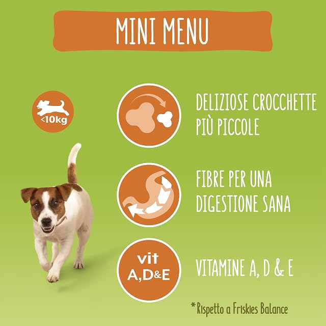 Foto 5 de 8 de Purina Friskies - Pienso para Perro Vitafit Mini Menu <10 kg con Pollo y Verduras, 6 Paquetes de 1,5 kg Cada…