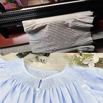 Smocking Pleater 24 Row, with Back Box and Special Needle, for Clothing, Fabric, Diy, Ruffler Sewing Machine, Presser Foot Gathering Pleats and Ruffles Attachment