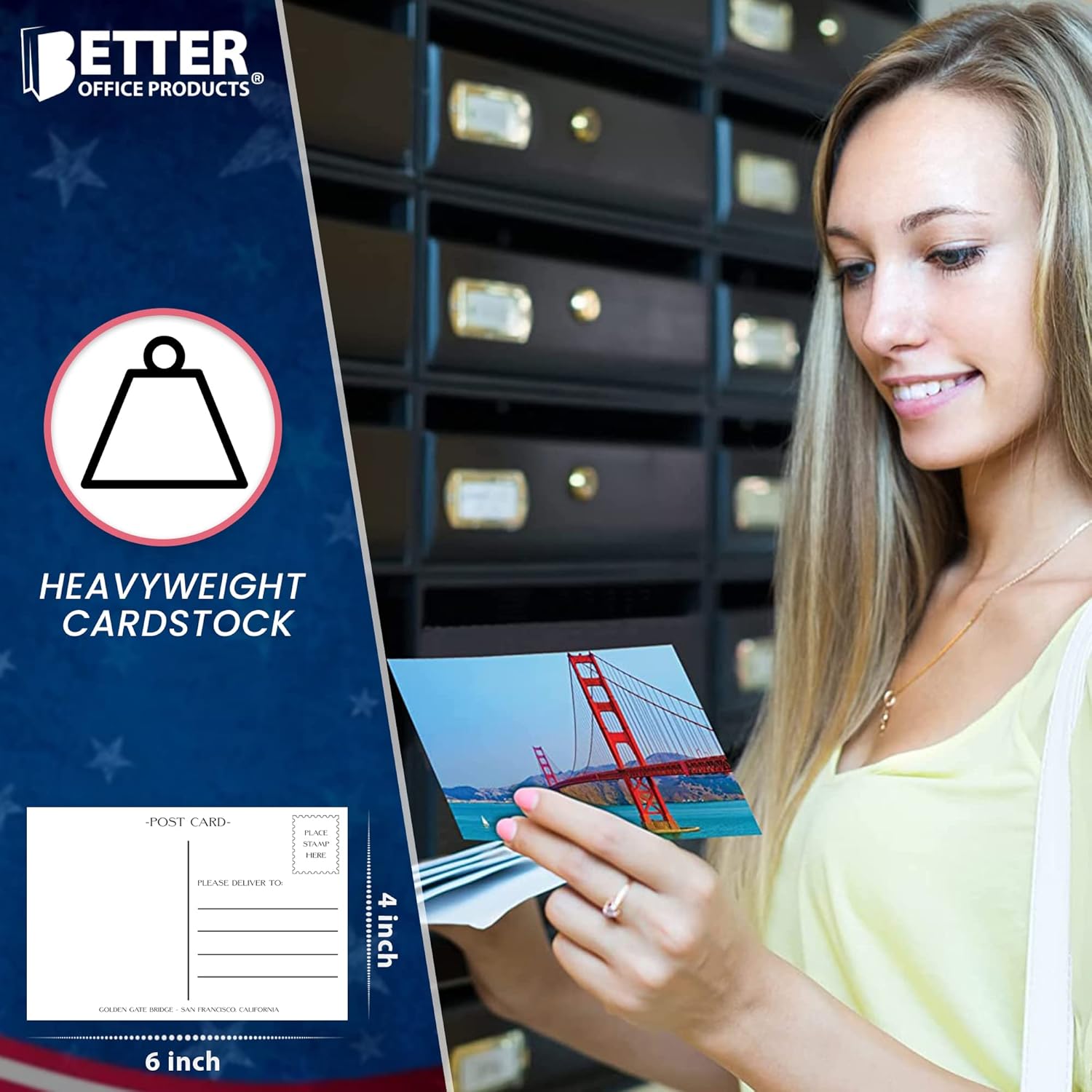 50 Pack Travel Postcards, Famous US Landmarks and Historical Sites, High Gloss Photo Post Cards, 4 x 6 inch, 25 Amazing Photos of National Landmarks, by Better Office Products : Office Products