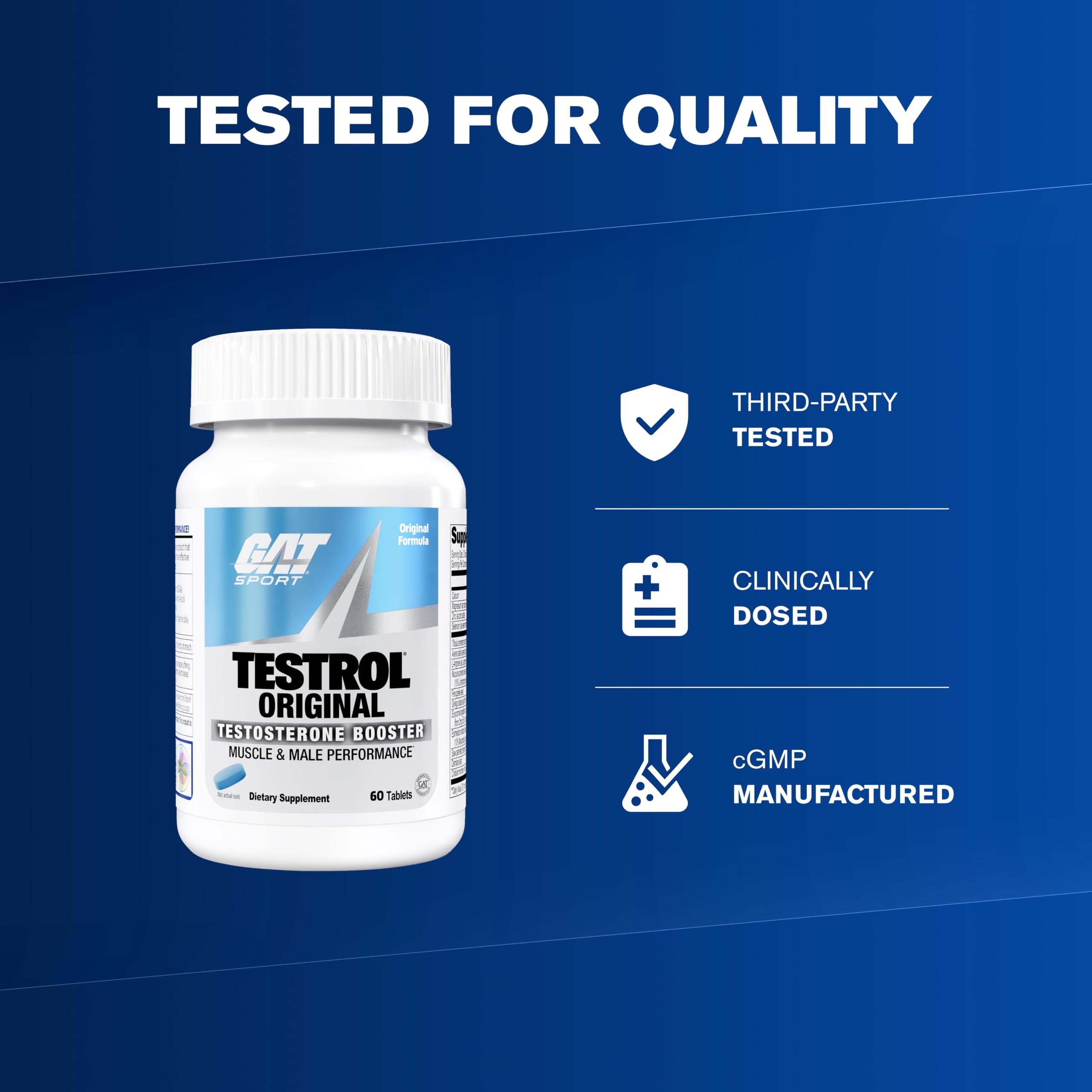 GAT SPORT TESTROL Original, 60 Tablets (30 Servings) — Amazon image 4