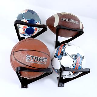 Ball Holder Wall Mount Sports Ball Organization Rack Display Shelf Storage for Football,Basketball,Soccer Wall Decor