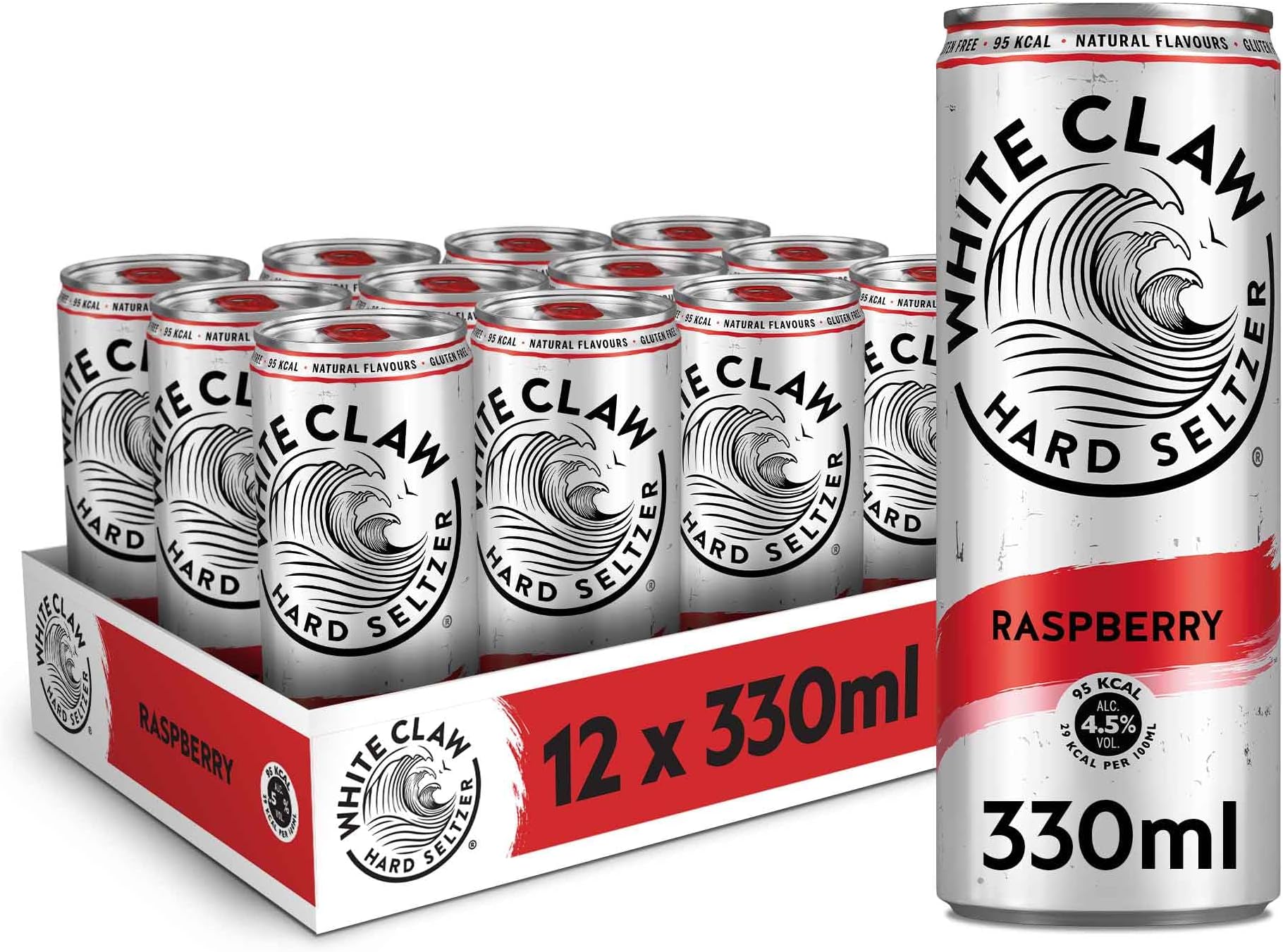 White Claw Hard Seltzer Raspberry 12 x 330ml