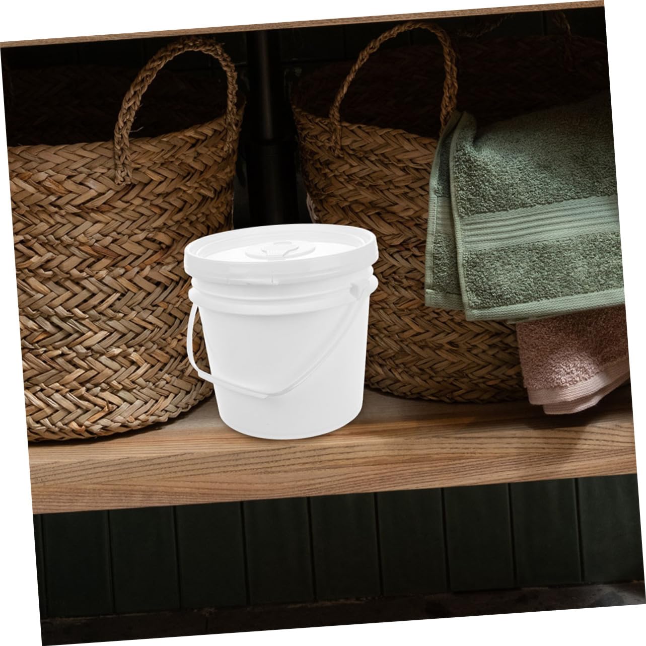 Dispensador de Toallitas Húmedas Portátil de Plástico Blanco 10 L