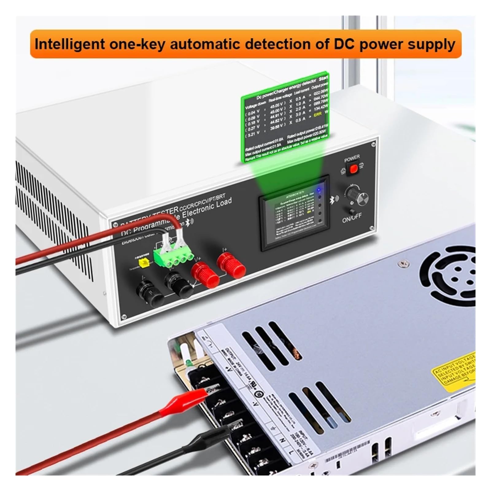 Probador de carga electrónica DLB-600W 200V 40A DC, herramientas programables de capacidad de temperatura de batería de coche de resolución de alta precisión