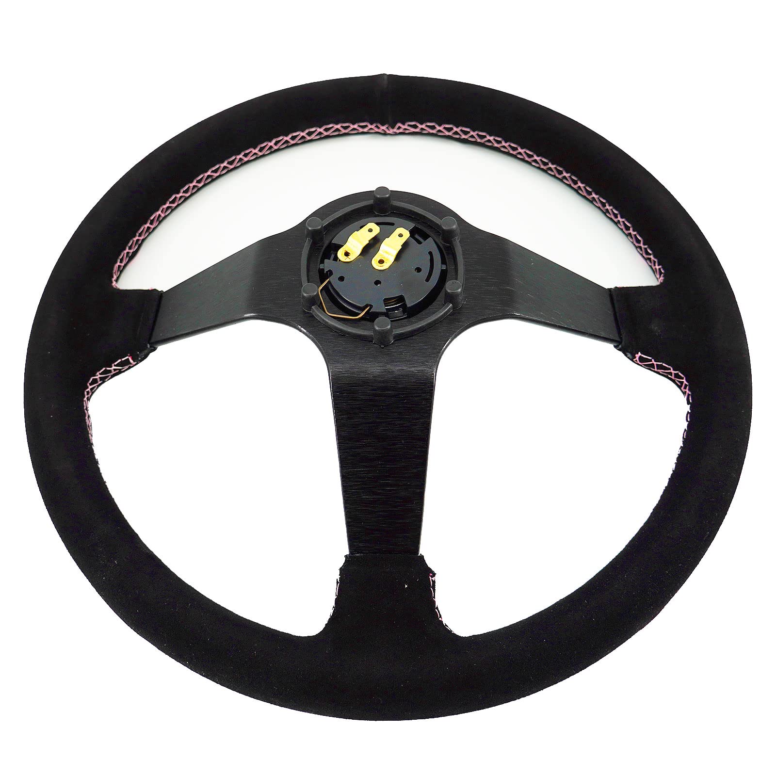 Performance Heart Bliss kierownica 350 mm głębokie naczynie 6 śrub do kierownicy JDM Sport Racing Alcantara róg przycisk w zestawie