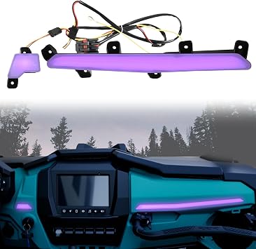 Light Purple Dash Light Assembly for Polaris RZR PRO, LED Dashboard Light Strip for Polaris RZR PRO XP/R/S 2025+ Accessories Replace OEM #2418039, #2418040
