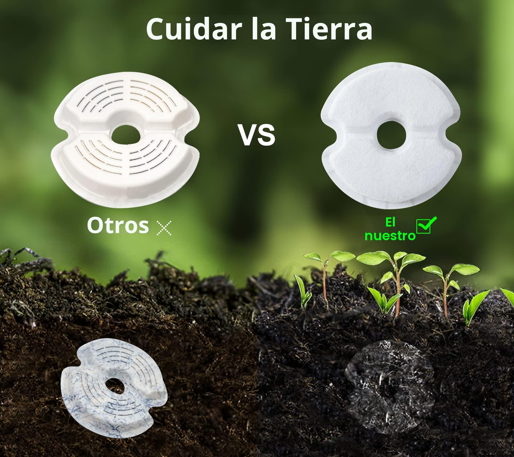 Filtro de Fuente de Agua 6 Piezas, Yiupea Filtros de Repuesto para Fuente Agua de Gato 2L & 2.5L/67 oz&84 oz, Carbón Activado de Algodón & Resina con Ttriple Filtración