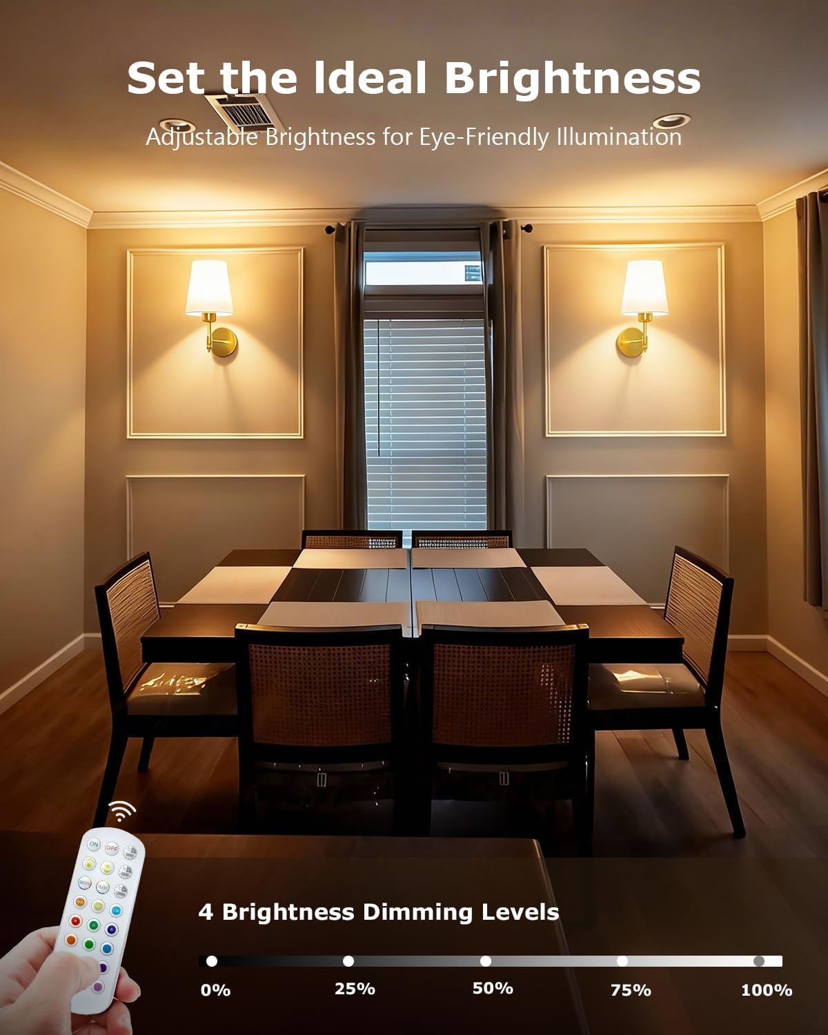 Battery Operated Wall Sconce Set of Two, Wireless Rechargeable Wall Lights with 5200mAh Dimmable Bulbs and Remote,12 RGB Colors Wall Lamp for Bedroom Living Room Hallway