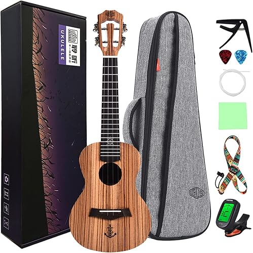 LingTing - Ukelele con 4 cuerdas para ukelele de 21 pulgadas, 23 pulgadas, 26 pulgadas, instrumento musical para principiantes y amantes del ukelele