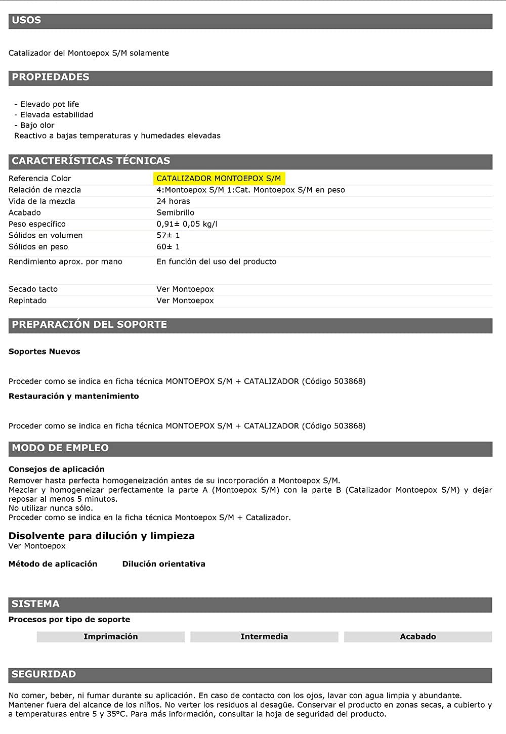 Pintura al Disolvente Epoxi de Dos Componentes para Suelos. Montoepox S/M + Catalizador (20kg (16+4), Blanco 102)
