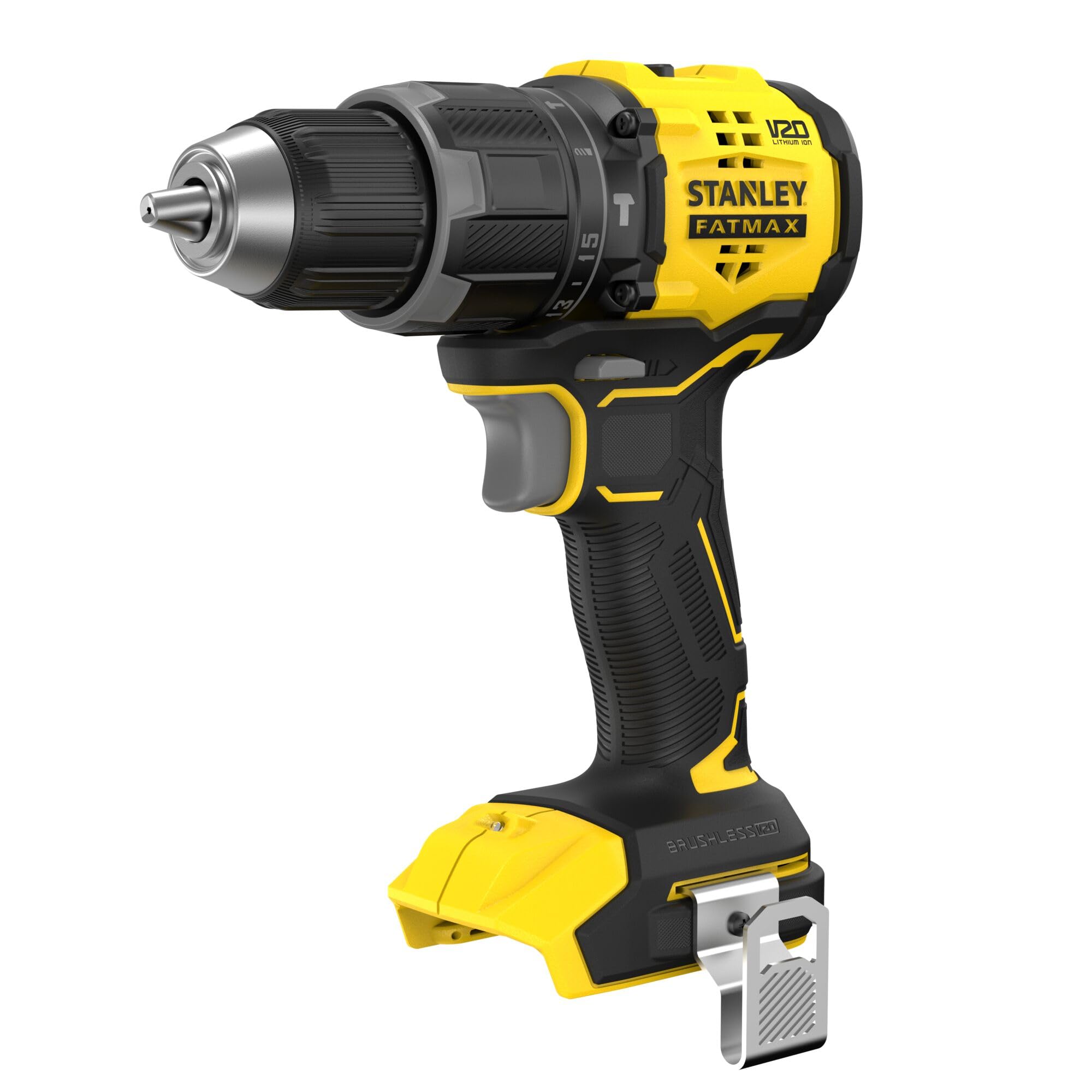 STANLEY Wiertarka udarowa BRUSHLESS V20 Li-Ion 18V do użytku profesjonalnego do utrzymania stabilnego i praktycznego połączenia z pomiarem lub specyfikacją 20L