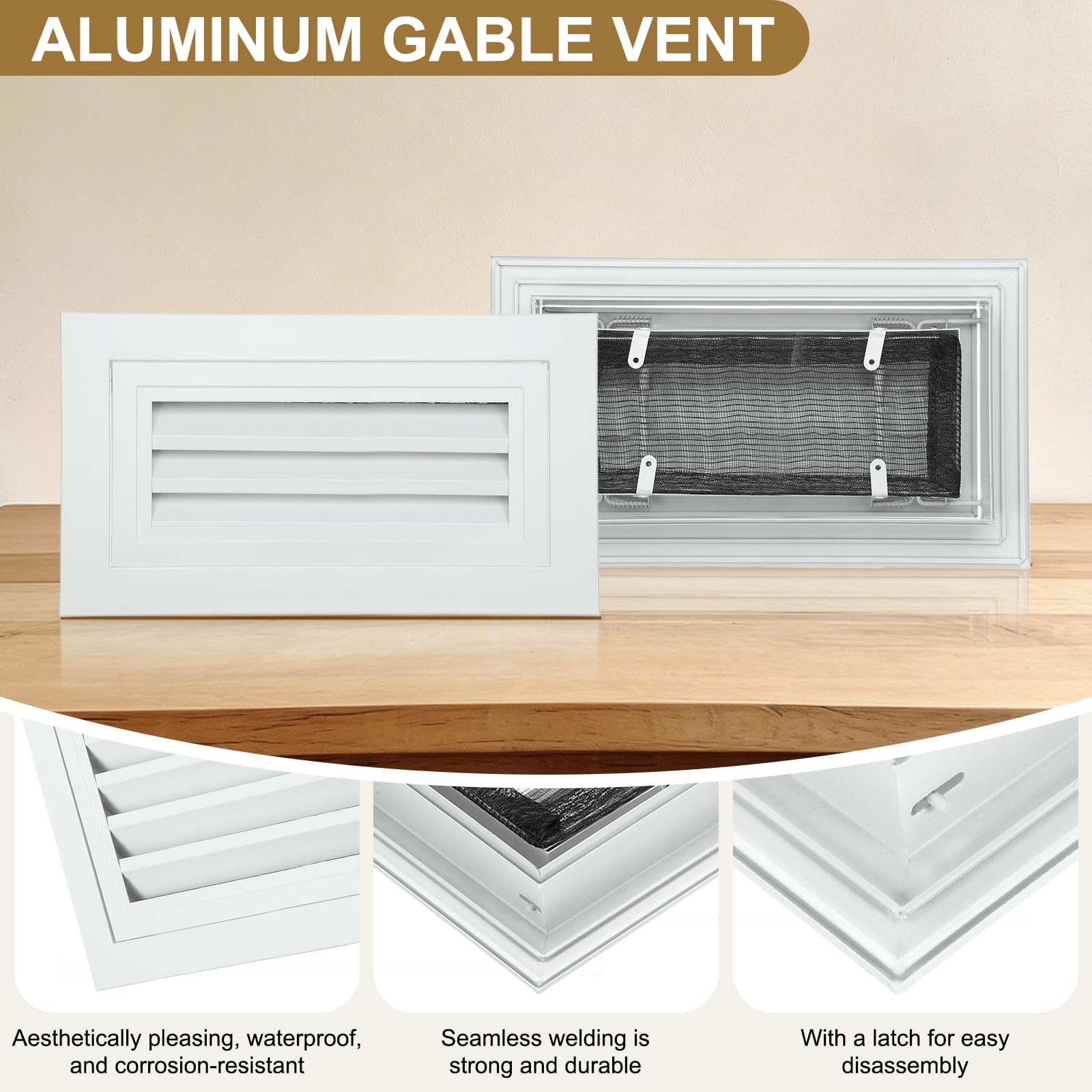 PATIKIL Rejilla De Ventilación De Aguilón De Aluminio De 6" X 12" Blanco | 1 Pieza, Rejilla De Retorno Con Puerta Extraíble Y Filtro De Malla